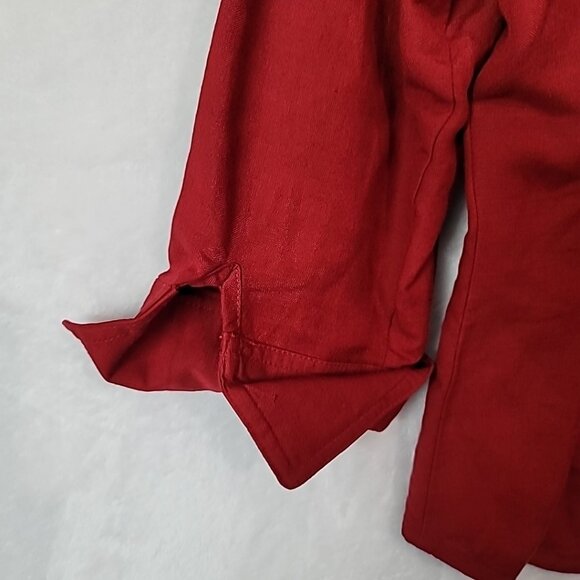 Emma James Women's Size 14 Linen Rayon Blend 3/4 Sleeve Blouse Shacket W Pockets - Picture 5 of 13